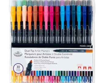 Royal & Langnickel Dual-Tip Artist Markers Set of 30
