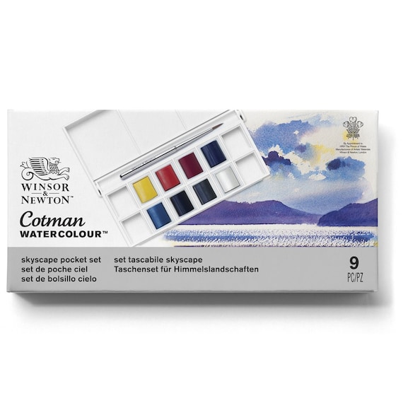 Winsor & Newton Cotman Watercolor Set - Pocket Plus Travel Set of 12