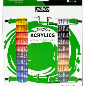 Pebeo Studio Acrylfarben-Set 24 x 12ml