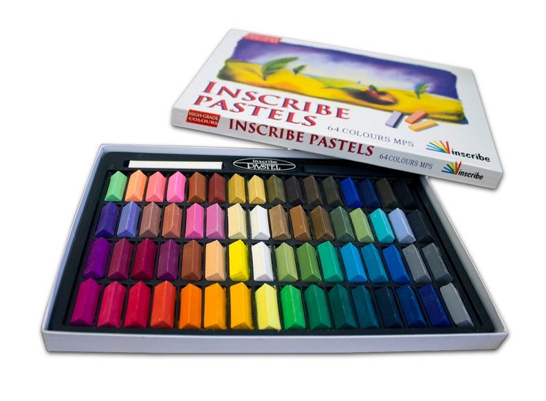 Inscribe Pastel Sec - Set De 64 Couleurs Vives Pour Artistes