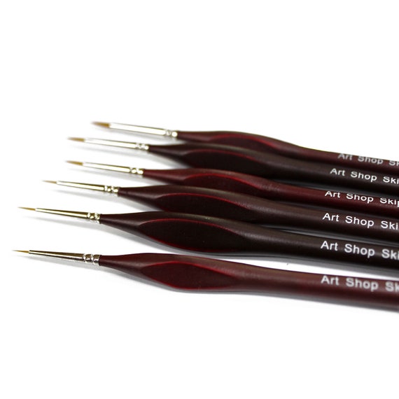 Triangular Grip Fine Detail & Model Painting Brush Set of 6 