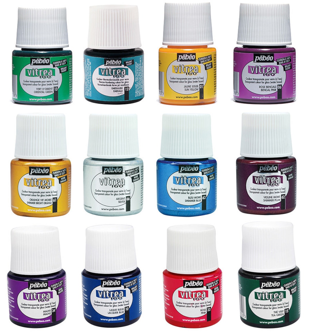 Pebeo Vitrea 160 Oven Fix Permanent Glass Paint 45ml Pots - Etsy