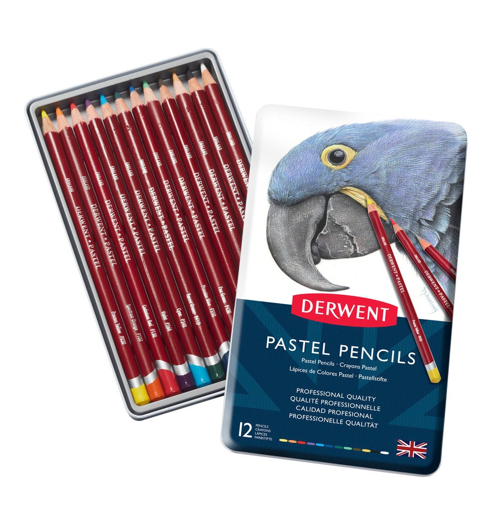 Derwent Professional Pastel Pencils 12 Tin Set - Etsy