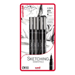 Uni-Ball Pin Sketching Essentials Artists Fine Drawing Pen Set of 5