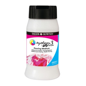 Daler-Rowney System 3 Fluid Acrylic Pouring Medium 500ml or 1 Litre Bottles