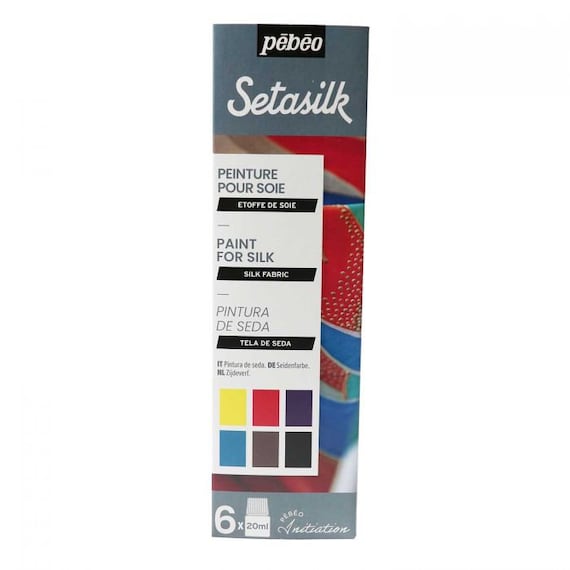 Pebeo Setasilk Iron Fix Silk Paint Initiation Set 6 x 20ml