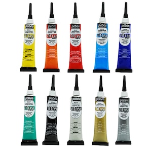 Pebeo Vitrea 160 Oven Fix Permanent Glass Paint 3D Outliner 20ml Tubes