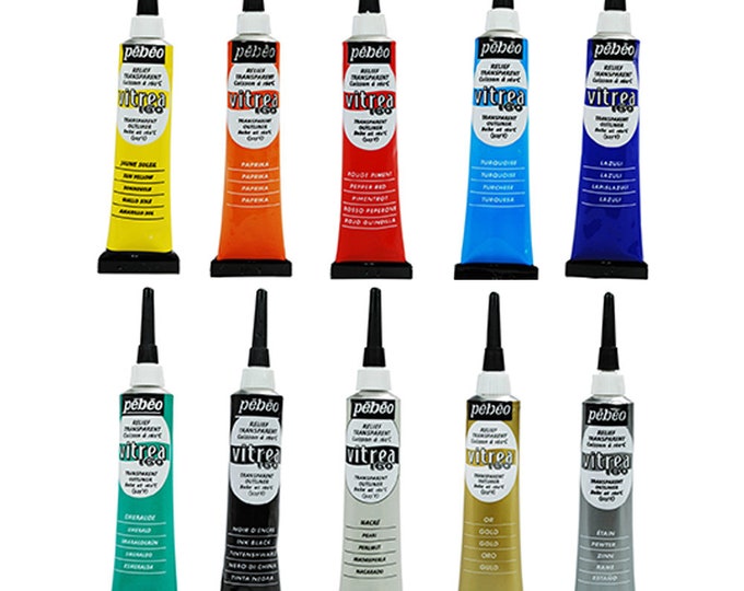 Pebeo Vitrea 160 Exploration Gloss 20ml Assorted Colours Set Of 12