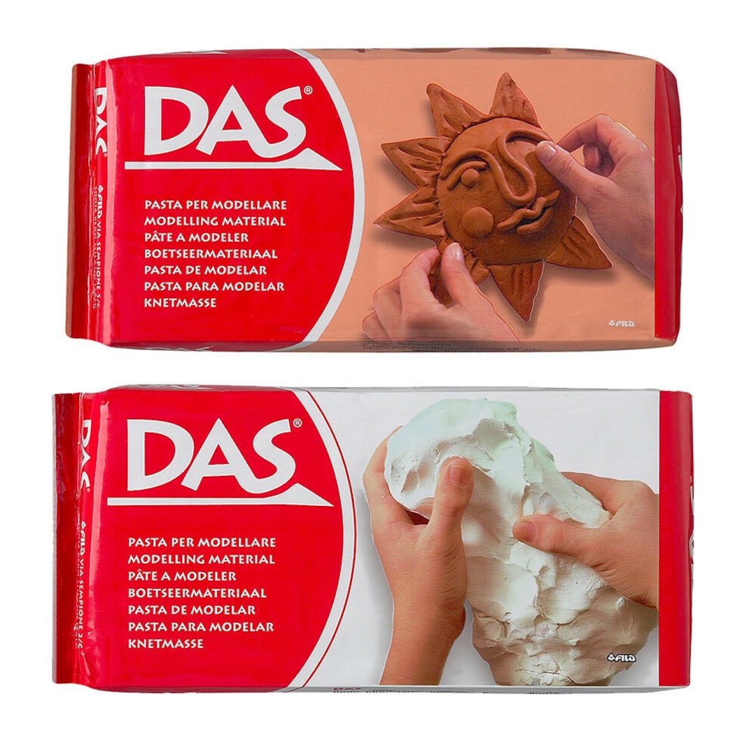 DAS Air Drying Modelling Clay 500g Packs in White or Terracotta 