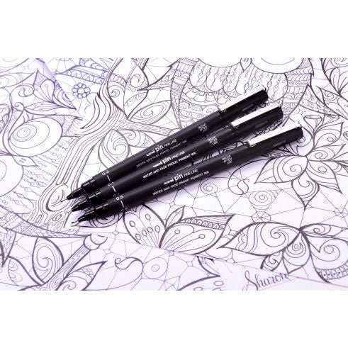 Uni : Pin Waterproof Lightfast Drawing Pen : Black : 0.5mm