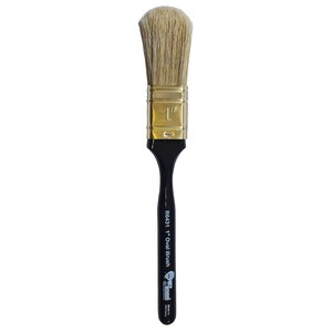 May include: A 1-inch oval brush with a black handle and gold ferrule. The brush is labelled "R6431 1" Oval Brush" and "P.J. Voss" Made in Germany.