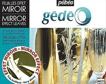 Pebeo Gedeo-bladeren met spiegeleffect vergulde folie in goud of zilver