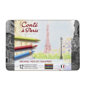 Conte a Paris Pastel Pencil Assorted 12 Tin Set