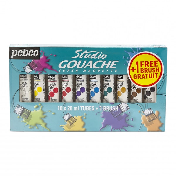 Set iniziale di gouache Pebeo Studio 10 x 20 ml