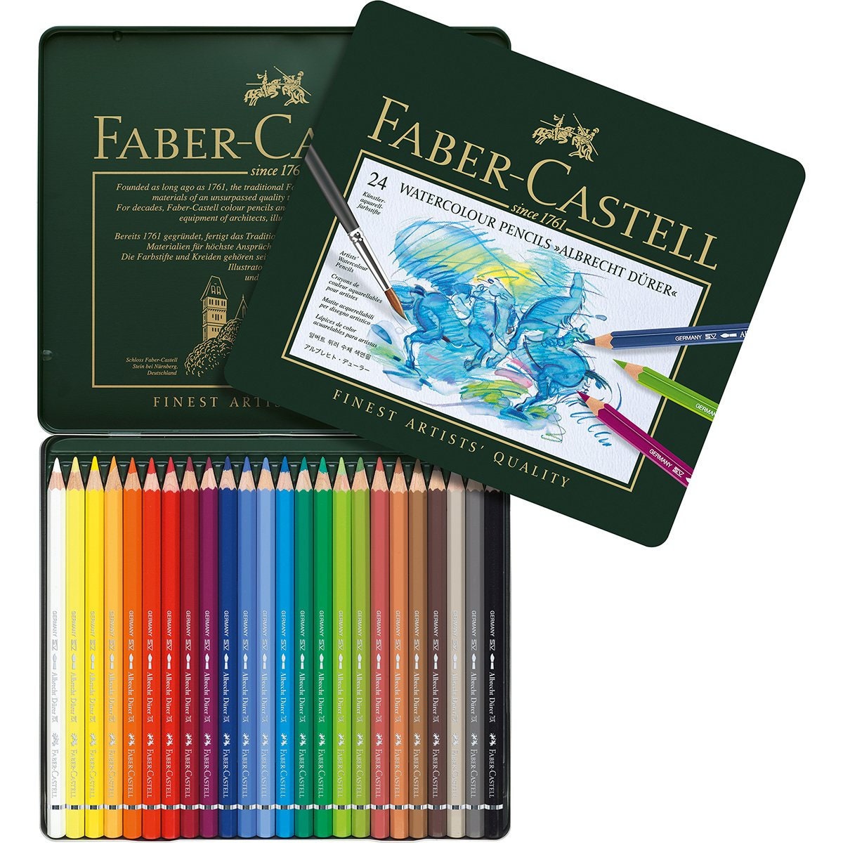Classic Colour watercolour pencils, cardboard wallet of 24