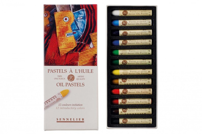 Sennelier-oliepastelkleuren: 12 introductiekleuren afbeelding 1
