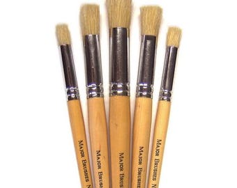 Lot de 5 pinceaux pour pochoir Major Brushes