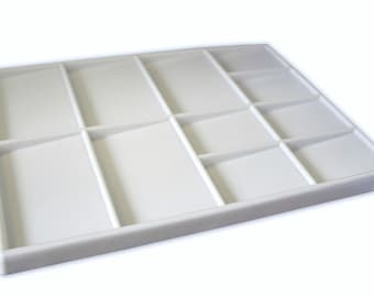 メジャーブラシ プラスチック 11 ウェル フラット ペインティング ミキシング トレイ パレット