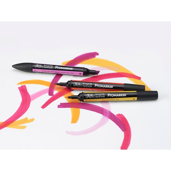 Winsor & Newton Twin Tip Promarker Alcohol Marker Pens yellow and