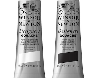 Winsor & Newton Designers plakkaatverf 37 ml (zwart-wit)