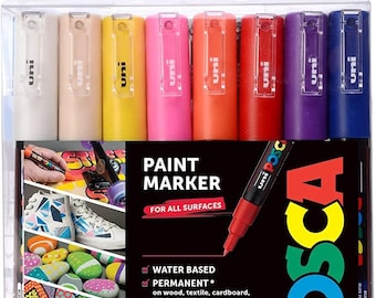 Ensemble de 16 marqueurs peinture Uni POSCA PC-1 M couleurs standard