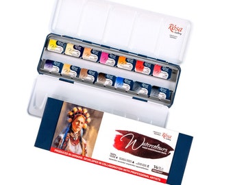 Rosa Gallery Watercolour Paint Portrait Set of 14 Colours