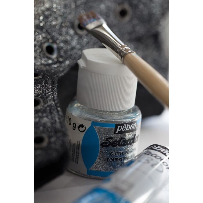 Pebeo Setacolor Vernice 3D Per Tessuti 20ml - Effetto Glitter Argento, Per Decorazione E Fai Da Te