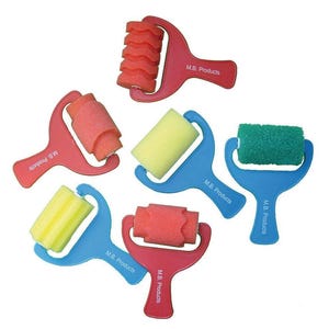 Major Brushes Foam Roller Paint Brushes Assorted Patterns and Sizes Set of 6