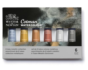 Winsor & Newton Cotman Watercolour Metallic Tube Set 6 x 8ml