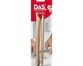 Juego de 2 herramientas de modelado de arcilla DAS con palitos de madera