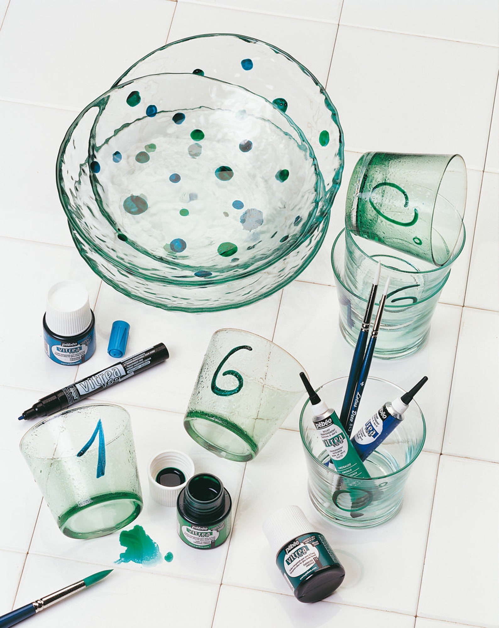 Pebeo Vitrea 160 Oven Bake Permanent Glass Paint Marker Pens Etsy UK