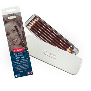 Derwent Professional Quality Coloursoft Potloden Portret Huidtinten Blikset van 6