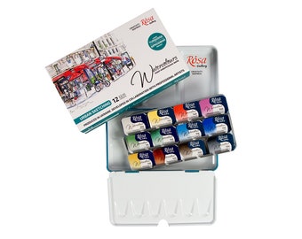 Rosa Gallery Watercolour Paint Urban Sketching Set of 12 Colours