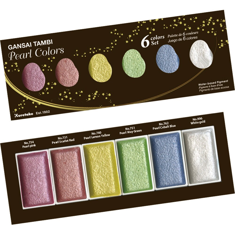 Japanese Kissho Gansai Solid Watercolor Paint 12 Colors made in Japan 
