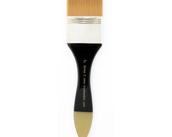 Large Area Flat Synthetic Paint Brushes for Watercolour, Gouache, Acrylic, Ink
