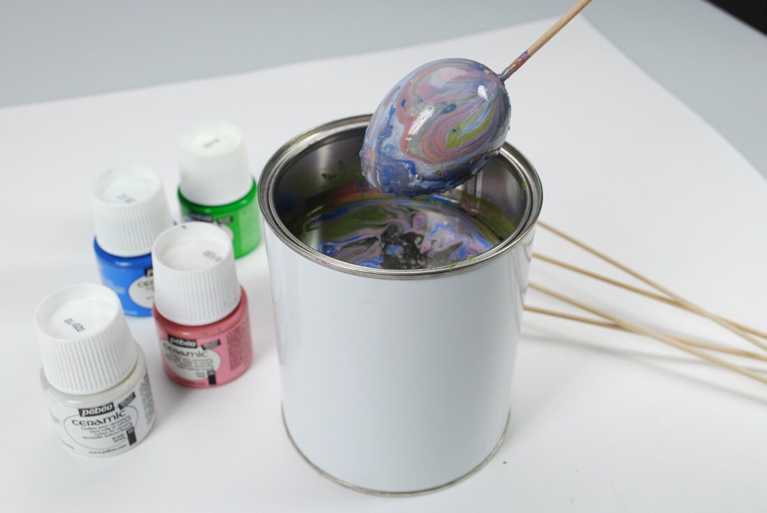 Pebeo Ceramic Air Dry China Paint In Blue - 45ml Bottle For DIY Pottery & Crafts