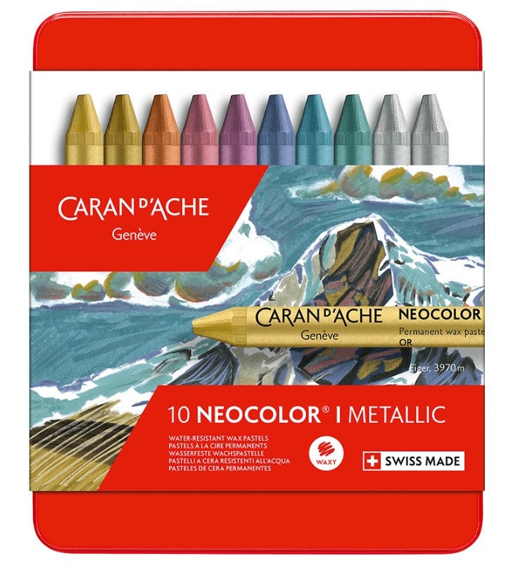 Caran D'ache Neocolor I Metallic Wax Pastel Set of 10 