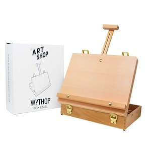 Wythop Wooden Table Top Artist Easel with Box Storage