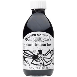 Winsor & Newton Black Indian Drawing Ink 250ml