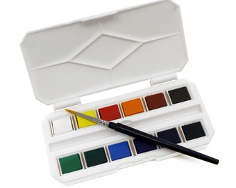 Ultra Compact Travel Watercolor Set 10 Colors 