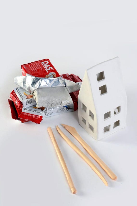Kit Creativo Argilla Modellabile Ad Asciugatura All'Aria: 60 Pezzi Con Plastilina Ultra Leggera, Piastra Pressa, Utensili E Libretto Istruzioni - Ideale Per Bambini E Attività Fai Da Te - 3