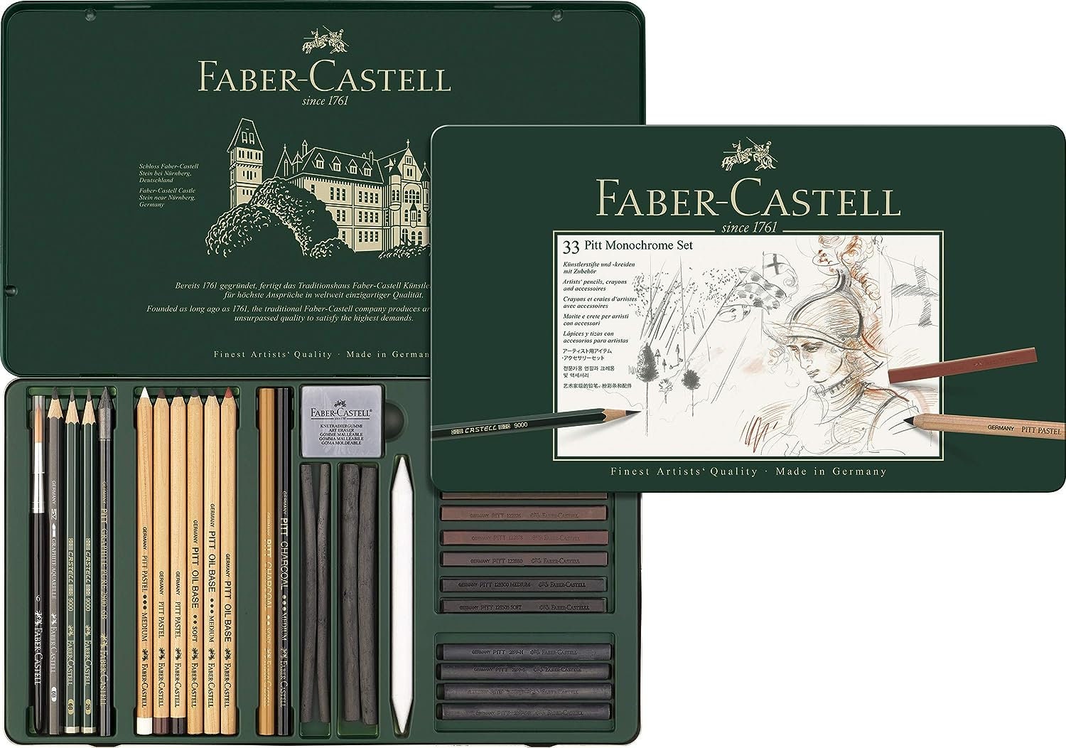Vintage Faber Castell Wax Pencils for Glazed Surfaces 9000 Metal Pencil Box  Lettering Drafting Blueprint Nib Engineer Office Drawing Sketch 