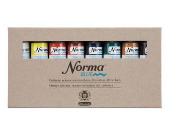 Schmincke Norma Blue Water-Mixable Oil Paint Set 8 x 35ml