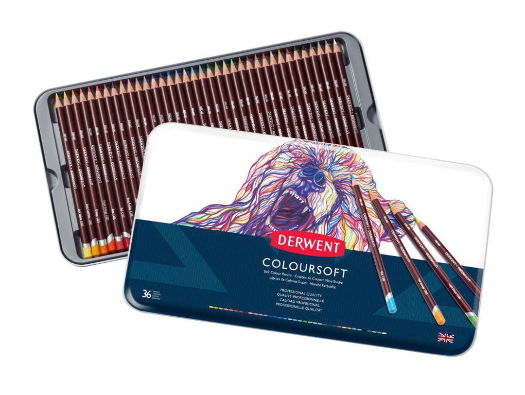 Derwent Coloursoft Pencils 36 Tin - Etsy Canada