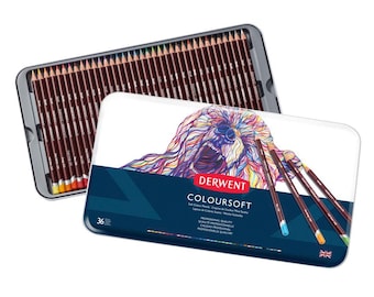 Derwent Coloursoft Pencils 36 Tin