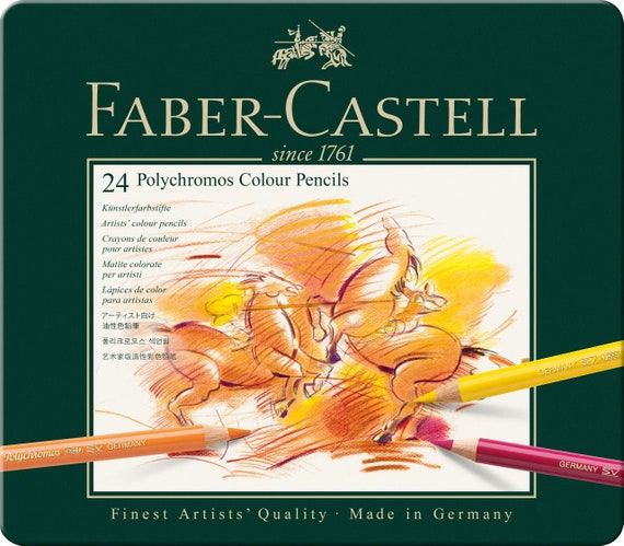 Faber-castell Polychromos Colour Pencil 24 Tin - Etsy