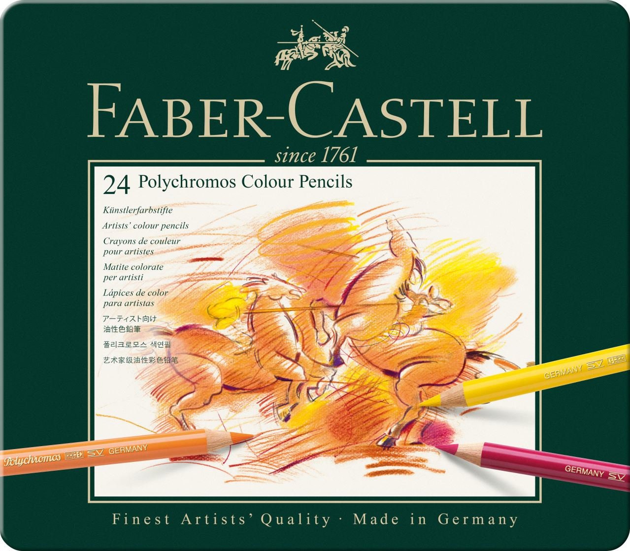 Faber-castell Polychromos Colour Pencil 24 Tin - Etsy