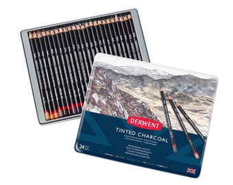 Matite a carboncino colorate Derwent, confezione da 24
