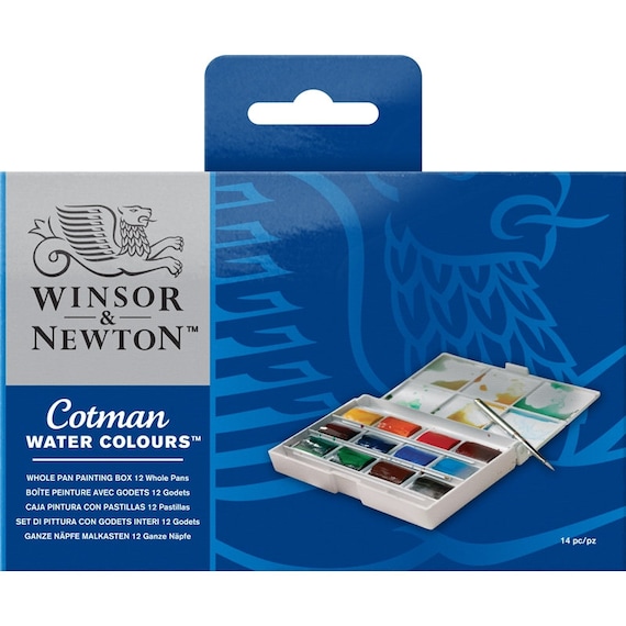 Winsor & Newton : Professional Watercolour : Lightweight Metal Sketchers Box Set : 24 Half Pans