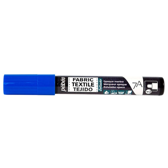 Pebeo Setaskrib+ Fabric Marker Brush Tip Blue